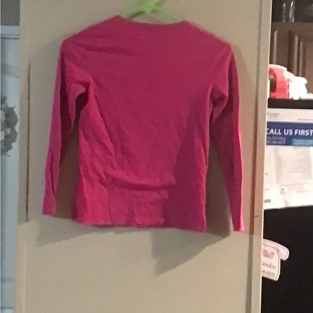The Children's Place Girls Long Sleeve Pink Graphic Shirt
